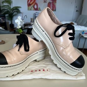 MARNI Pink & Black Toed Platform Shoes